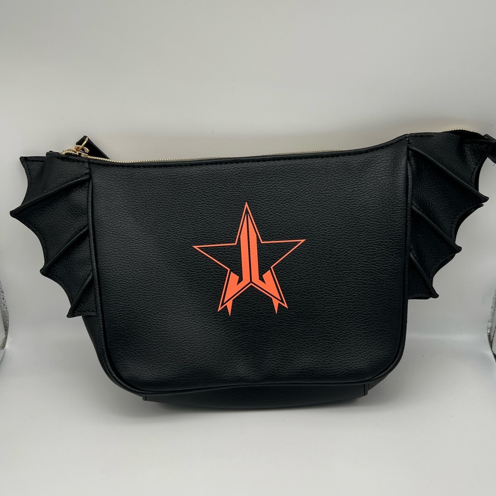 NWOT, Jeffree Star Halloween Inspired Bat Cosmetics Bag Black